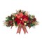 Red Poinsettia Swag with Ring - Handcrafted Christmas Decorations - Holiday Tree